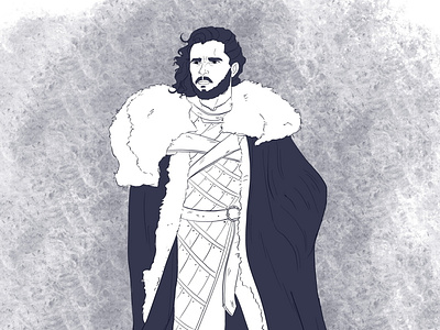 Card Game Character Illustration: Jon Snow— Game of Thrones