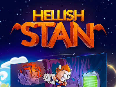 Hellish Stan angel cartoon character comics evil game logo