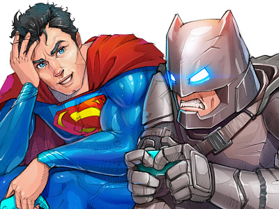 Batman v Superman batman character comic dc fighting game justice sketch superman