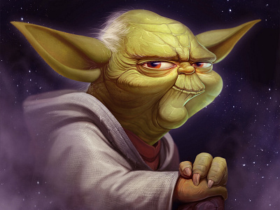 Yoda fanart force illustration jedi photoshop portrait starwars yoda