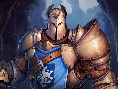 Warrior armor avatar face fantasy game hero illustration rpg sketch sword warrior