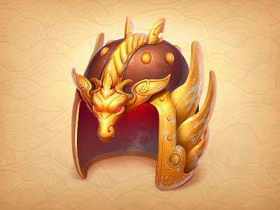 Helmet chinese concept dragon game helmet ios object slot symbol theme