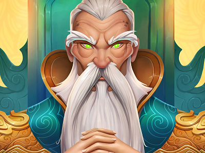 Emperor character chinese concept emperor game ios object slot symbol theme.