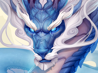 Dragon Character blue character chinese concept dragon game ios object slot symbol theme.