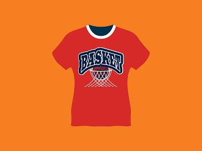 Basket typography t-shirt design