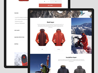 Penguin Website - Main/Product pages clothes freeride swiss website winter