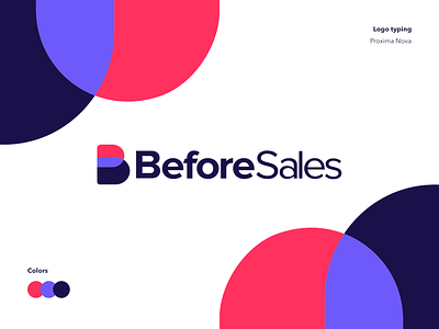 BeforeSales Logo redesign b logo branding colorful letter logo logo pink purple typography vector webdesign