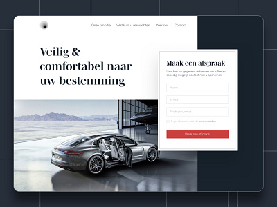 Luxury Taxi Concept website Pearlcard