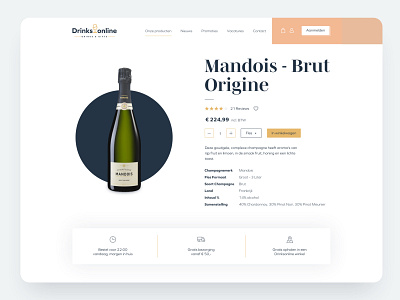 Concept Champagne Product Page champagne clean concept design desktop drinks new year online online shop product product page review serif shop ui ui ux user interface ux vector webdesign