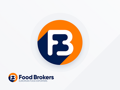 Logo redesign Food Brokers b logo blue branding broker brokers circle design f logo food logo netherlands orange orange logo vector