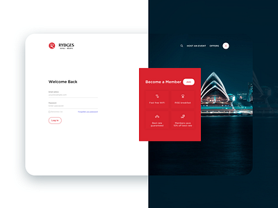 Rydges - Onboarding dailyui design desktop hotels onboarding ui ui ux ux webdesign
