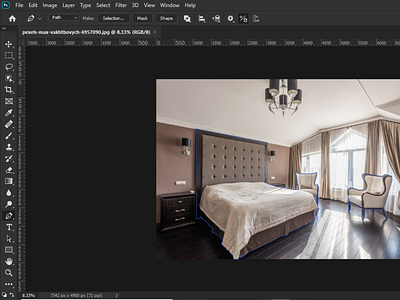 Draw a clipping path for all furniture