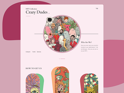 Crazy Dudes NFT collection landing page