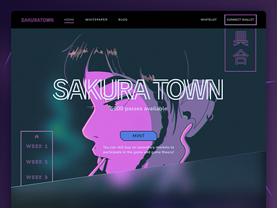 Sakura Town- NFT based website