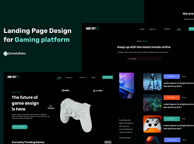 Landing Page Design for Gaming platform animation app branding design illustration ui ux