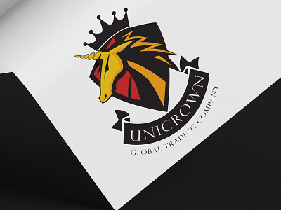 Uni-Crown Global Trading Company Logo branding graphic design illustration logo vector
