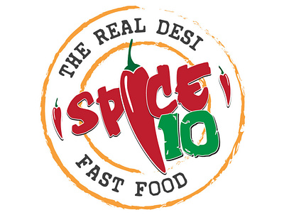 Spice 10 Fast Food Logo animation branding graphic design illustration logo vector