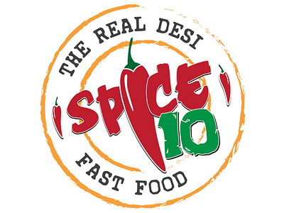 Spice 10 Fast Food Logo