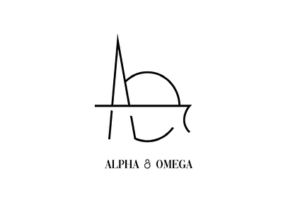Alpha & Omega design geometric graphic design logo minimalistic minimalistic logo
