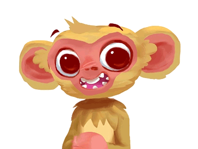 Toddo Land Monkey 2d ae after animation character design effects game gif illustration loop spine