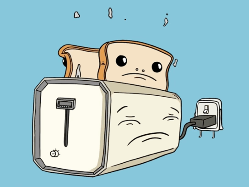 TOASTER TIME animation cute illustration