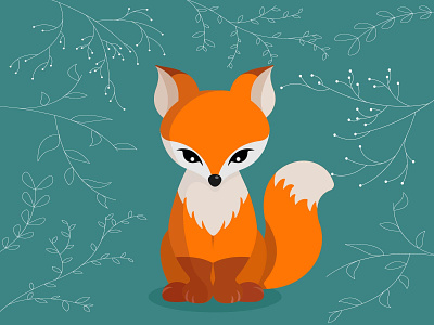 Sly fox adobe illustrator animal design fox graphic design illustration vector