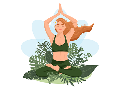 Lotus position. Yoga