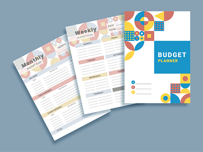Budget Planner adobe illustrator art branding budget planner design diary finance graphic design illustration pastel colors pattern planner planner design vector