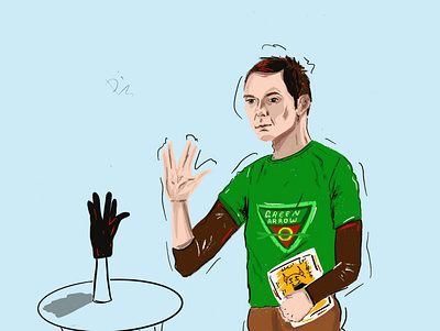 Stylization of a famous character (Sheldon) graphic design illustration procreate series sheldon thebigbangtheory графический дизайн иллюстрация персонаж сериал теория большого взрыва шелдон