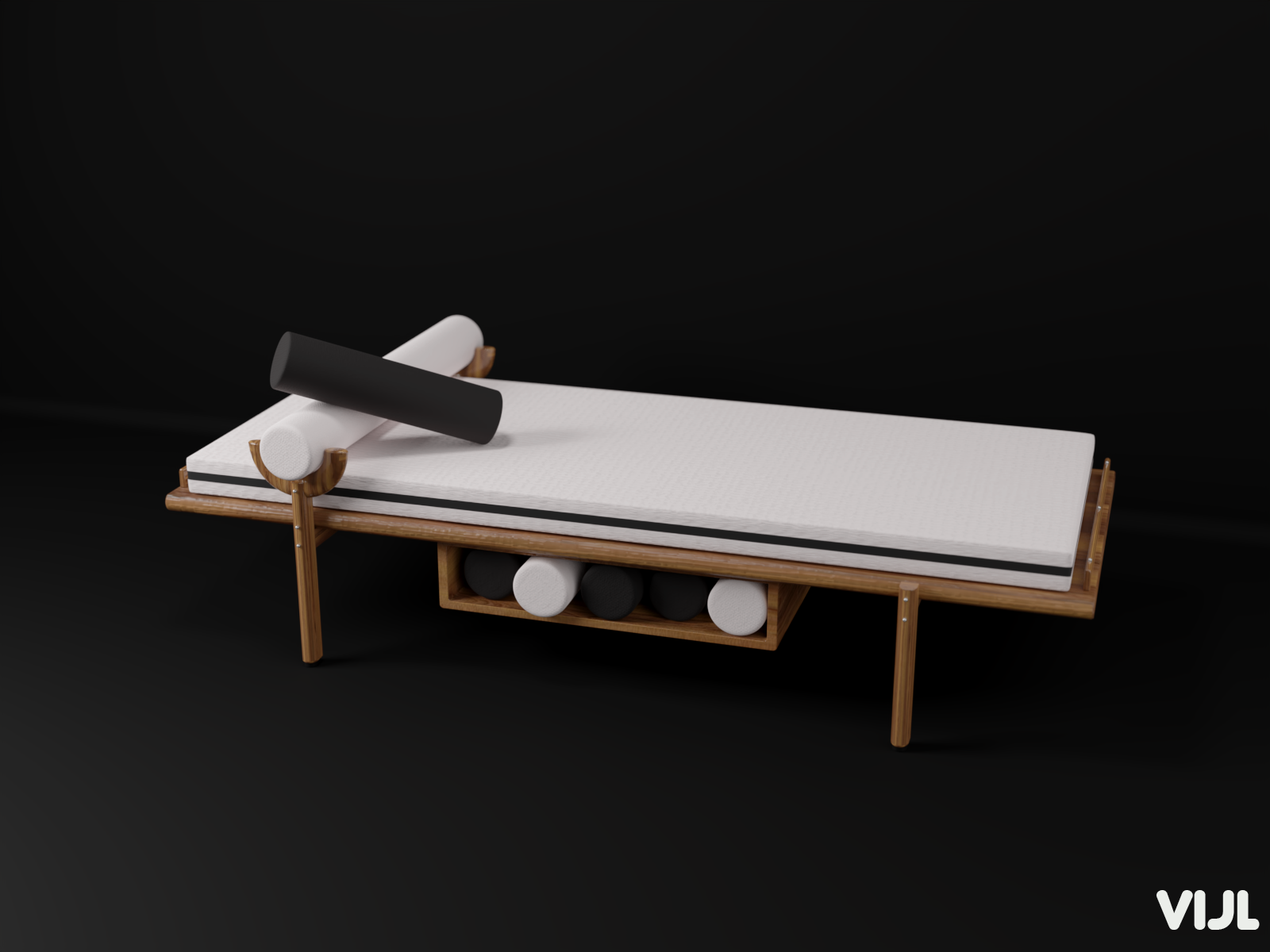 Couch in Asian style 3d art asia asian blender blender3d design furniture furniture design home house interior model wood