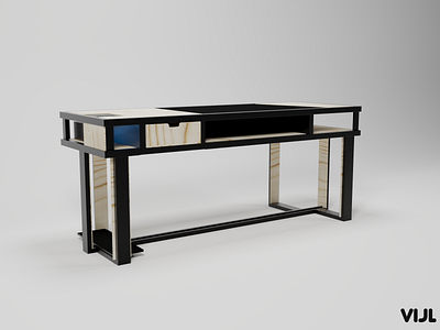 Development of the table in the loft style v.2 3d art blender blender3d design interior loft model modeling table textures wood