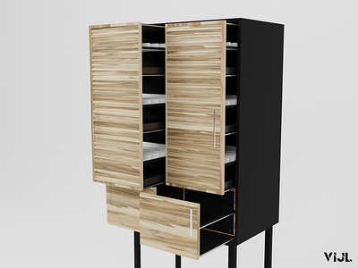 The prototype Cabinet for spices v.2 3d art blender blender 3d blender3d design interior model modeling wood woods