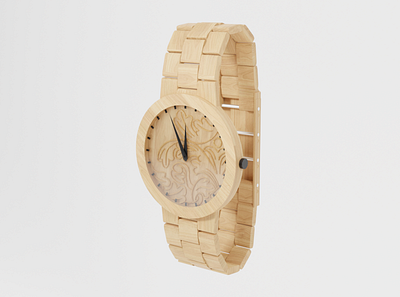 Development of hours with engraving v.4 art blender branding design illustration logo render typography ui ux watch wood