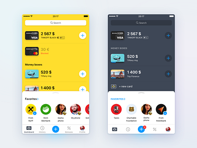 Left or right? banking app concepts