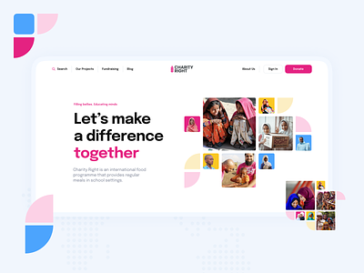 CharityRight. Charity website design