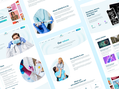 Harley Street website redesign. Medical services branding design doctor gradient green health landing medical medicine responsive screen typography ui ux website