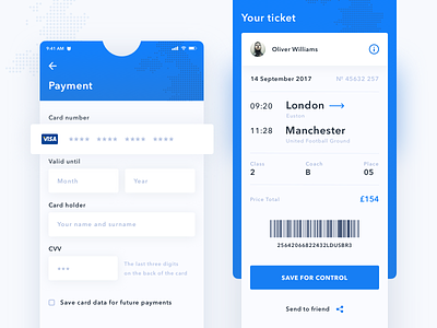 Kaola. Payment and Ticket screen app blue booking design ios iphone-x screen search tickets train ui ux