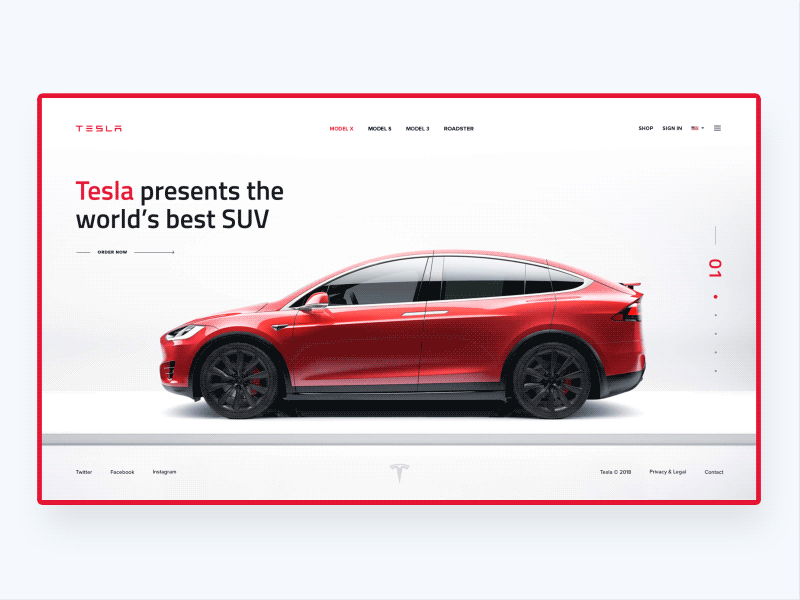 Tesla. UI redesign & animation concept animation car design interaction interaction design invite screen tesla typography ui ux