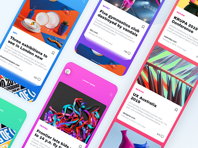 News App UI. Topic screen UI design 3d art app art blue design illustration ios iphone x news news app screen typography ui ux