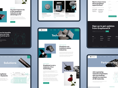 GrapheneCA. Corporate website redesign. Inner pages cards corporate design corporate website design forms gray green invite landing logo photography photos science screen typography ui ux webdesign website website concept