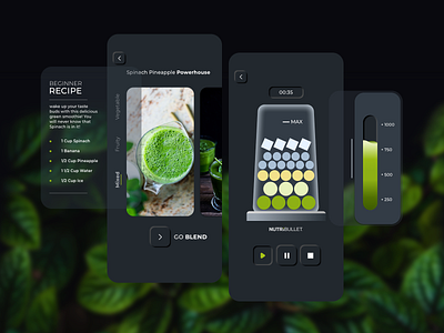 NutriBullet App Redesign (Dark Mode)