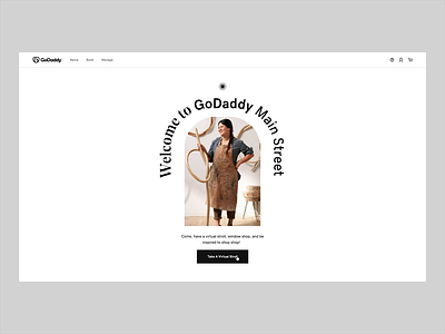 Stroll with GoDaddy animation branding design interactive landing motion typography ui web website