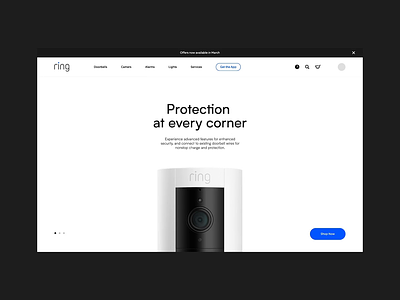 Ring Homepage animation design ecommerce motion online store products ui web