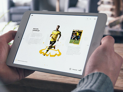 Marco Reus design interface landing page soccer sport ui ux web