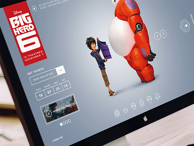 Big Hero 6 big design disney film hero interface ui ux web
