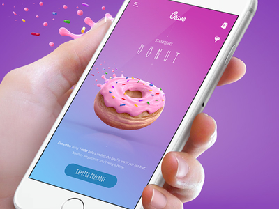 Crave App app application branding candy design donuts ui ux