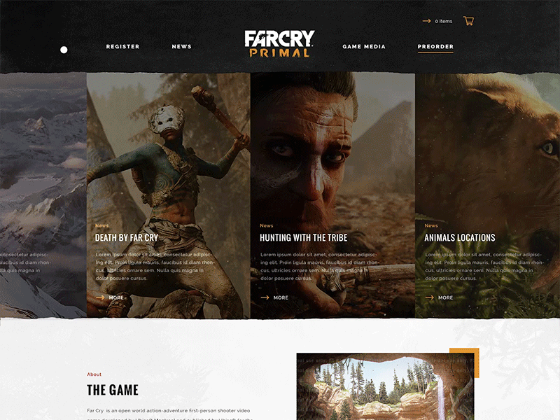News expand design farcry interactive primal web