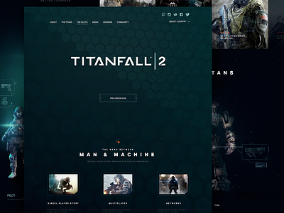 Titanfall 2 Website 2 game games interface realpie tech titanfall ui ux web