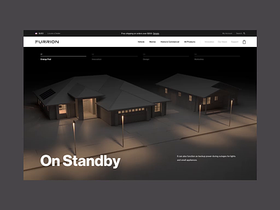 Furrion — Energy Pod 3d animation design illustration interactive interface motion page ui ux web