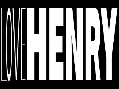 Love Henry (Squeeze) animation design motion motiongraphics series type type art typeface